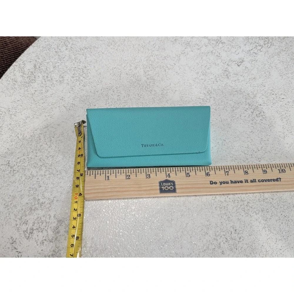 Tiffany & Co. Blue Eyeglass Sunglasses Case Leather Travel Case